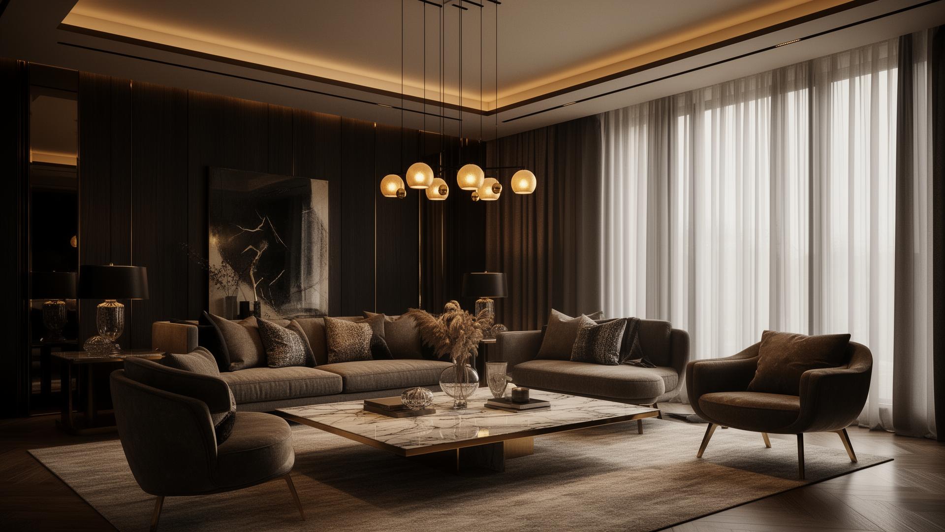 Luxury living room designed by Finish